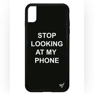 Wildflower Stop Looking At My Phone Case that fits an I Phone XS Max
